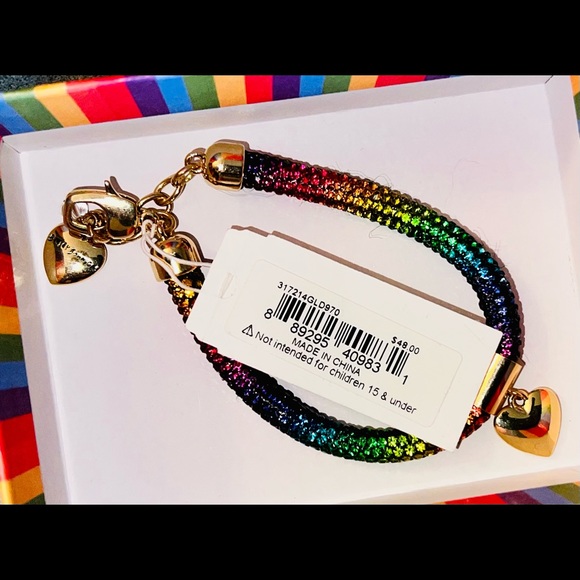 Betsey johnson pave rainbow clasp bracelet - Picture 4 of 5